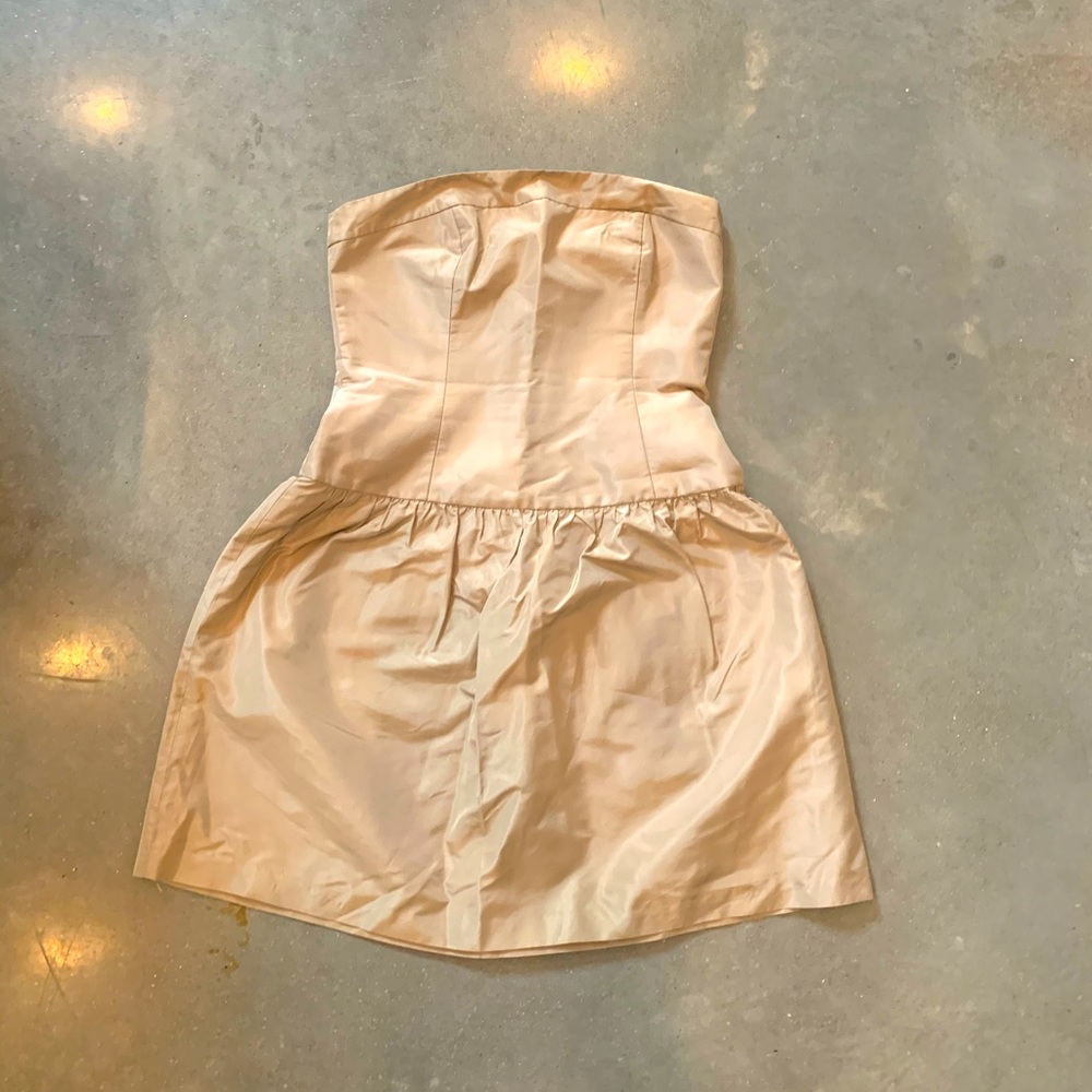 Strapless J Crew silk Party dress